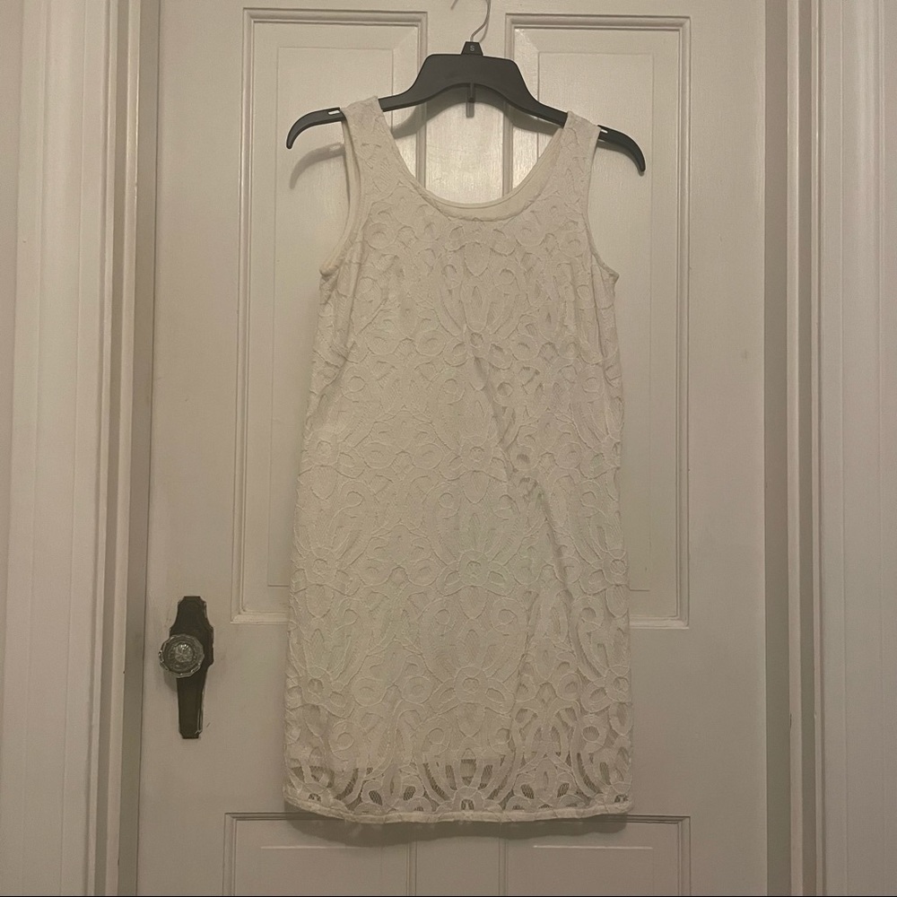 LOFT white dress, size 0 petite, great condition